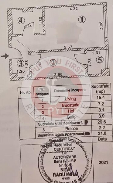 Chiajna | Pollux Residence | Garsoniera | Decomandat | 32mp | B10191